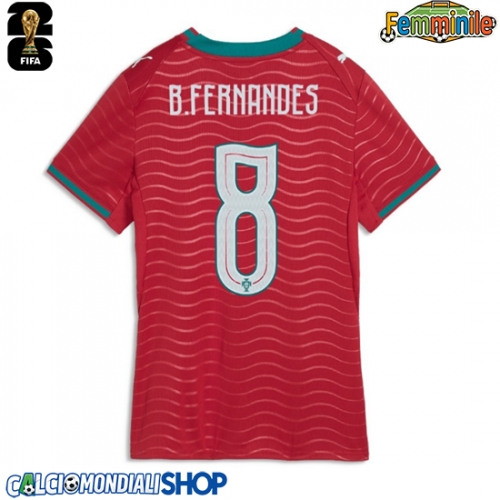 Maglie da calcio Portogallo Bruno Fernandes #8 Prima Maglia Femminile Mondiali 2026  Manica Corta